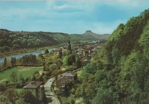 Bad Schandau - Blick vom Personenaufzug - 1974