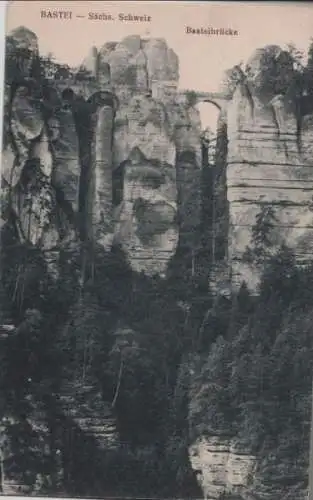 Sächsische Schweiz - Bastei mit Basteibrücke - ca. 1935