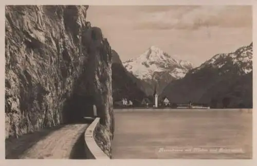 Schweiz - Schweiz - Axenstraße - mit Flüelen und Bristenstock - ca. 1950