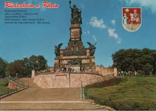 Rüdesheim - Niederwald-Denkmal - ca. 1980