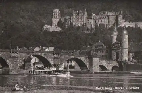 Heidelberg - Brücke und Schloss - 1962