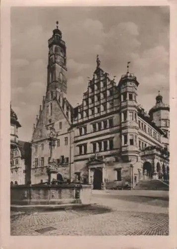 Rothenburg - Altes und neues Rathaus - 1952