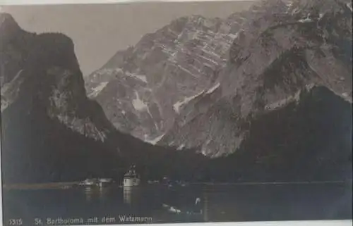 Königssee - St. Bartholomä mit Watzmann - ca. 1950