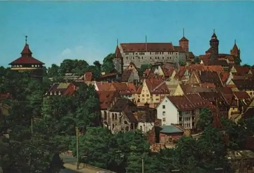 Nürnberg - Blick auf die Burg - ca. 1975