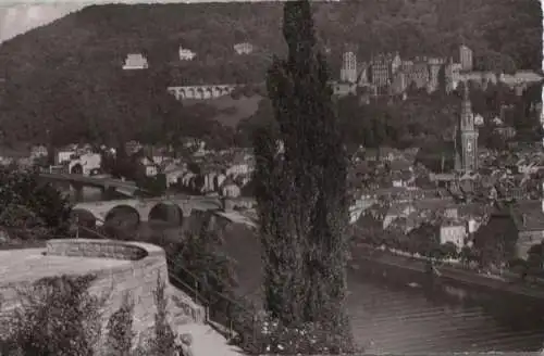 Heidelberg - Blick über das Philosophengärtchen - 1959