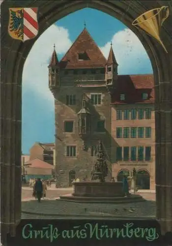 Nürnberg - Nassauerhaus und Tugendbrunnen - 1966