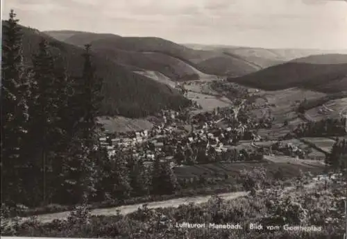 Ilmenau-Manebach - Blick vom Goethepfad - 1974