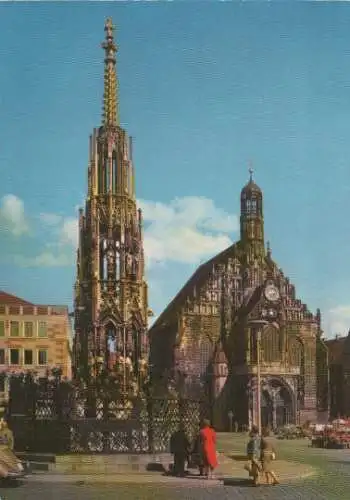 Nürnberg - Schöner Brunnen und Frauenkirche - 1983