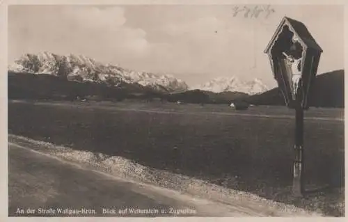 Wallgau - an der Straße nach Krün - ca. 1955