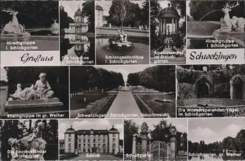 Schwetzingen - u.a. Bacchuskinder im Schloßgarten - ca. 1960