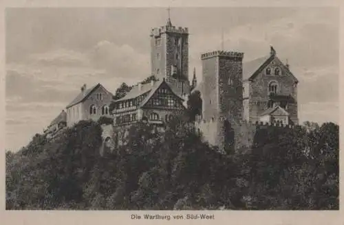 Eisenach - Wartburg von Süd-West - ca. 1950