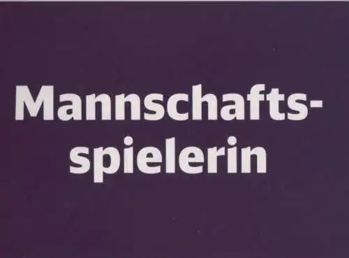 Mannschaftsspielerin Jobangebot