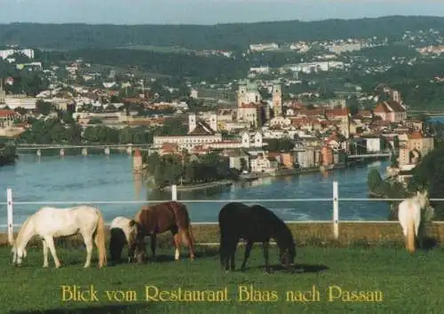 Passau - Blick vom Restaurant Blaas - ca. 1985