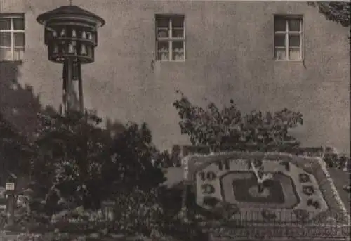 Zittau - Blumenuhr mit Glockenturm - 1968