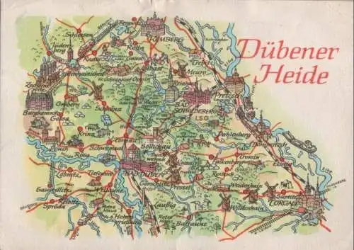 Dübener Heide - Übersichtskarte - 1978