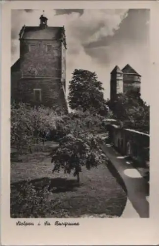 Stolpen - Burgruine, Seiger- und Johannisturm - 1956