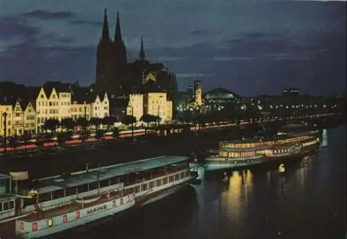 Köln - Rheinufer mit Dom - 1963