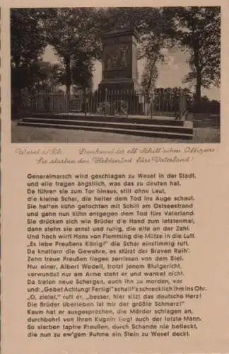 Wesel - Denkmal der els Schilschen Offiziere - ca. 1950