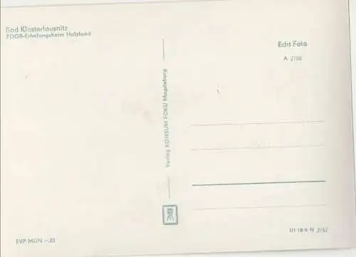 Bad Klosterlausnitz - Erholungsheim Holzland
