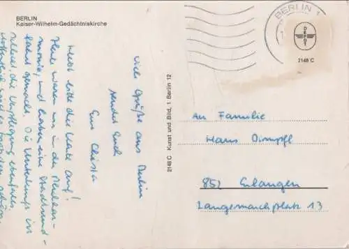 Berlin-Charlottenburg, Gedächtniskirche - Nacht