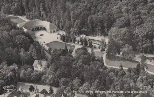 Bad Wildungen - Kurpark von oben - ca. 1955