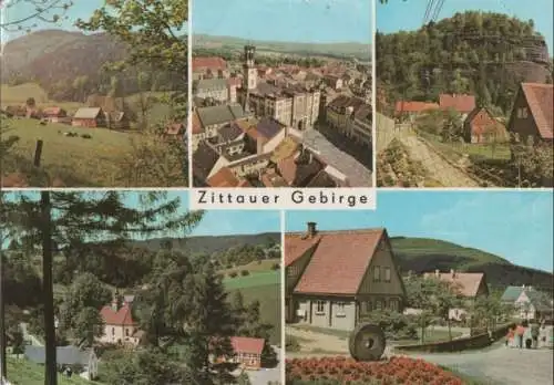 Zittauer Gebirge - u.a. Jonsdorf mit Blick zum Buchberg - 1978