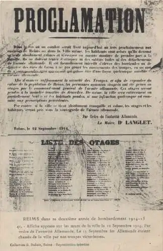 Frankreich - Reims - Frankreich - Proclamation