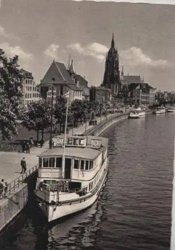 Frankfurt Main - Mainufer mit Dom - 1955