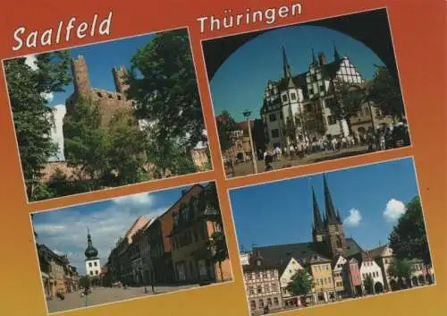 Saalfeld - u.a. Marktplatz mit Johanniskirche - 1997