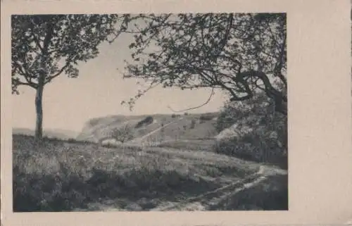 Feldweg am Hügel - ca. 1955