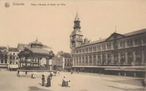 Belgien - Ostende - Belgien - Place Armes et Hotel de Ville