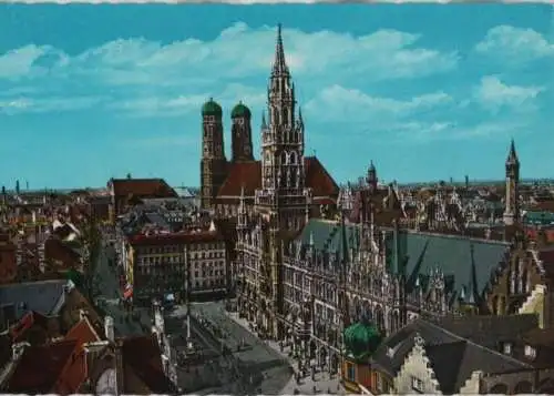 München - Rathaus und Frauenkirche - ca. 1975