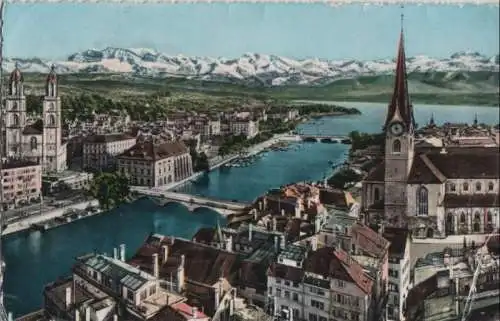 Schweiz - Schweiz - Zürich - und die Alpen - ca. 1965