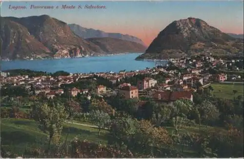 Schweiz - Schweiz - Lugano - Panorama e Monte S. Salvatore - 1924