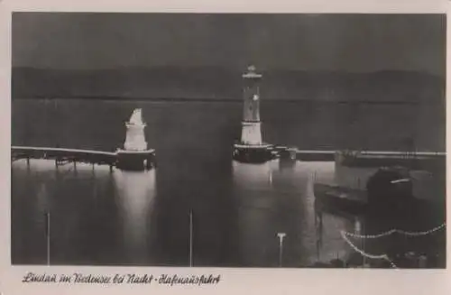 Lindau im Bodensee bei Nacht - 1949