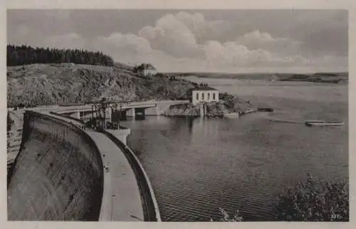 Saaletalsperre - Blick auf die Sperrmauer - 1951