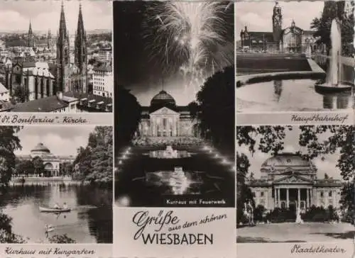 Wiesbaden - u.a. Marktkirche - ca. 1965