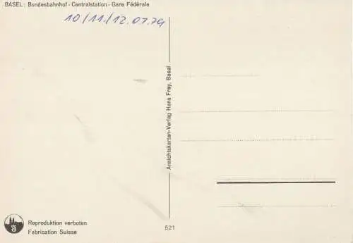 Schweiz - Basel - Schweiz - Bundesbahnhof