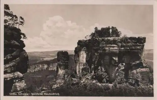 Sächsische Schweiz - Vorderes Raubschloß - ca. 1950