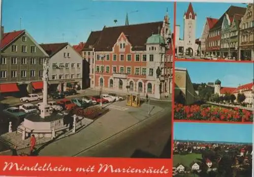 Mindelheim - u.a. Rathaus mit Mariensäule - 1987