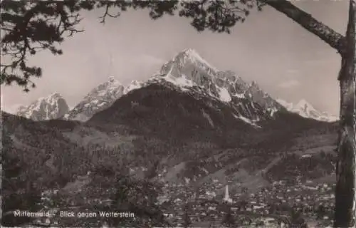 Mittenwald - Blick gegen Wetterstein - ca. 1960