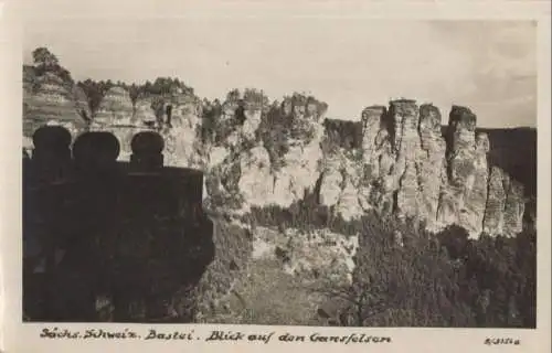 Sächsische Schweiz - Bastei, Gansfelsen