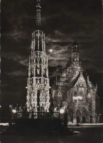 Nürnberg - Schöner Brunnen - ca. 1960