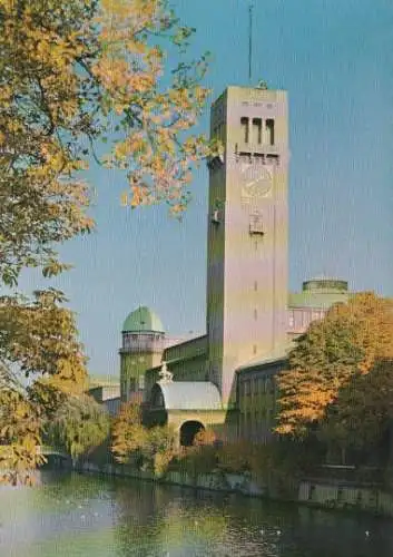 München - Deutsches Museum mit Isar - ca. 1975