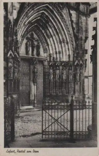 Erfurt - Portal am Dom - 1950