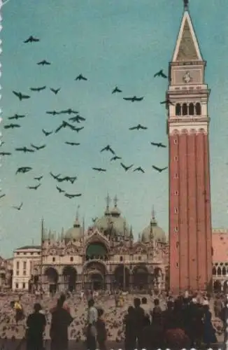 Italien - Italien - Venedig - Piazza, Chiesa di S. Marco - ca. 1965