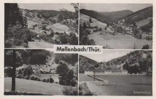 Mellenbach - Schwimmbad, Bergbahn - 1960