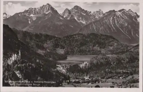 Schwangau Neuschwanstein - gegen Thannheimer Berge - 1957