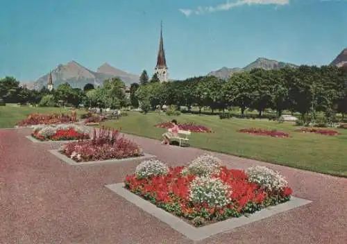 Schweiz - Schweiz - Bad Ragaz - Kurpark mit Gonzen - ca. 1975