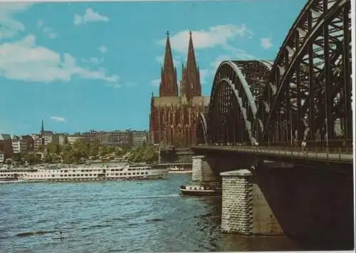 Köln - Hohenzollernbrücke und Dom - ca. 1975